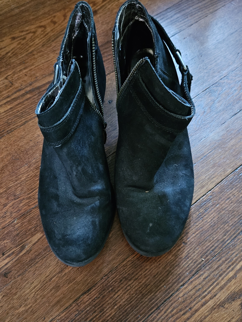 DKNYC Women’s Black Suede Ankle Booties - Size 8
